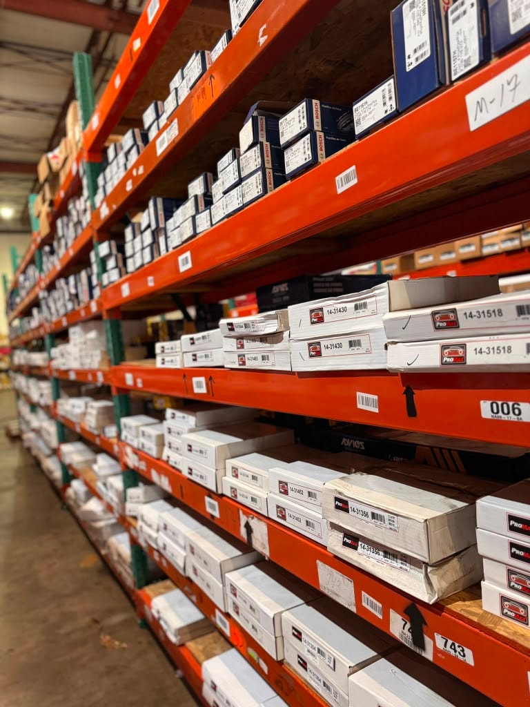 Texas Auto Parts warehouse interior